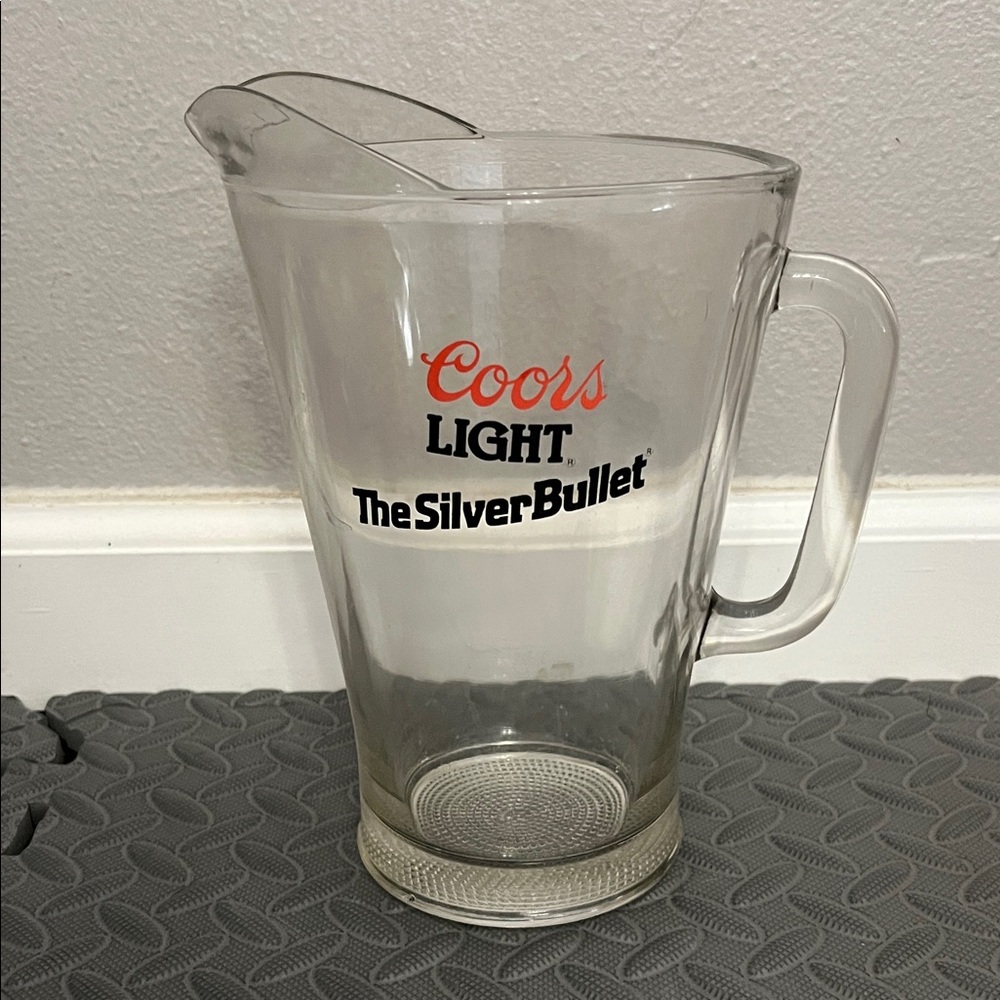 Coors light the silver bullet Glass Pitcher - Clear
